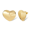 Simplist Metal Classic Gold Color Heart Stud Earring Stainless Steel Jewelry